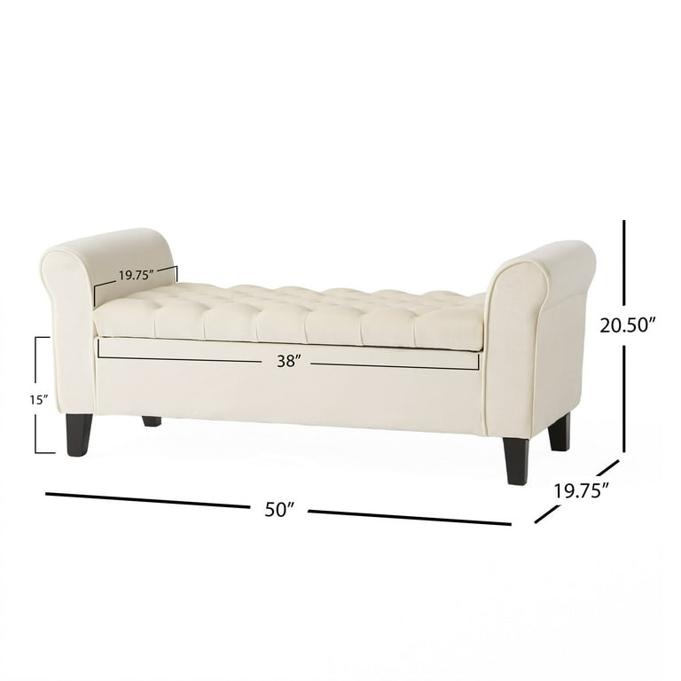Armed cheap storage ottoman