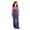 Blue, variant on YunPes Girls Denim Overalls Kids Sleeveless Jumpsuit R𝐨mper Crisscross Bib Overall with Pockets Teen Western Casual Coveralls