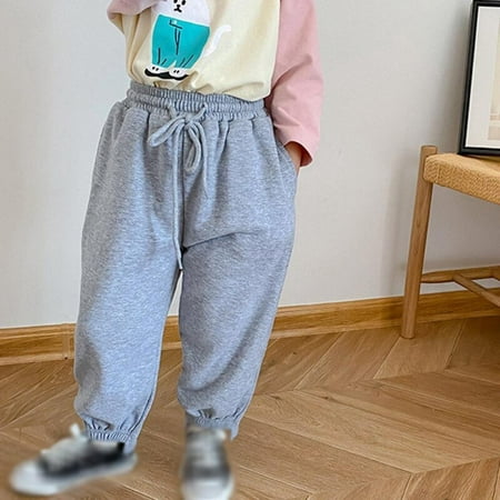 

Elaydool Children s Cotton Casual Pants For 2-8 Years Old Solid Boys Girls Sport Pants Jogging Enfant Garcon Kids Trousers Spring Fall