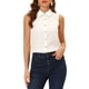thumbnail image 1 of Camiseta sin mangas casual para mujer INSPIRE CHIC con cuello Peter Pan de chambray 3XL blanca, 1 of 6