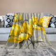 thumbnail image 2 of Pratyus Yellow Flowers Print Throw Blanket for Bed Sofa Living Room Decor All Seasons Long-Lasting Lightweight Velvet-Like Texture Blanket 40x50in, 2 of 6