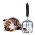 thumbnail image 1 of Cuchara para arena para gatos, scooter para gatos, tamiz de aleación de aluminio, pala profunda, mango largo, tamiz de heces, duradero, adecuado para caja de arena, (negro) Sailing Electrónica, 1 of 5