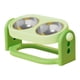 thumbnail image 2 of Comedero elevado e inclinado para gatos, comedero elevado de acero inoxidable para perros, altura ajustable para perros pequeños y medianos de Verde, 2 of 6