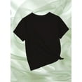 thumbnail image 2 of Camiseta de cuello redondo 100 % algodón con estampado de escuadrón de segundo grado para niña - Camiseta informal, deportiva y de verano con diseño de manzana en forma de lápiz. Ligera, transpirable, 2 of 7