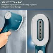 Rowenta Handheld Garment Steamer, Blue and White