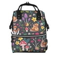 thumbnail image 1 of Disketp Mushrooms Snails Butterflies Mochila de Pañales de Gran Capacidad con Múltiples Bolsillos, Mochila de Viaje Multifuncional para Bebé, Unisex, Moderna y Resistente, 1 of 6