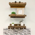 thumbnail image 2 of Rustic Luxe Tiered Wall Mount Wine Rack and Stemware Glass Holder Set, 2 of 3