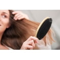 thumbnail image 2 of ShearGuru Natural Wooden Bamboo Handle Boar Bristle Detangling Hair Brush, 2 of 6
