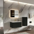 thumbnail image 5 of CITTANEO 30" Mid Century Bathroom Vanity with Sink, Modern Bathroom Cabinet with Push-Open Drawer, Brushed Black Oak, 5 of 8