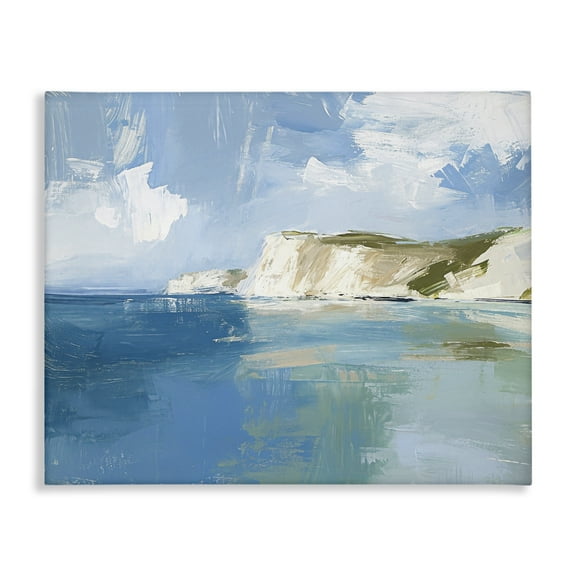 Stupell Industries Coastal Wilderness Shore Coastal Painting Gallery Wrapped Canvas Art Print Wall Art, 20 x 16