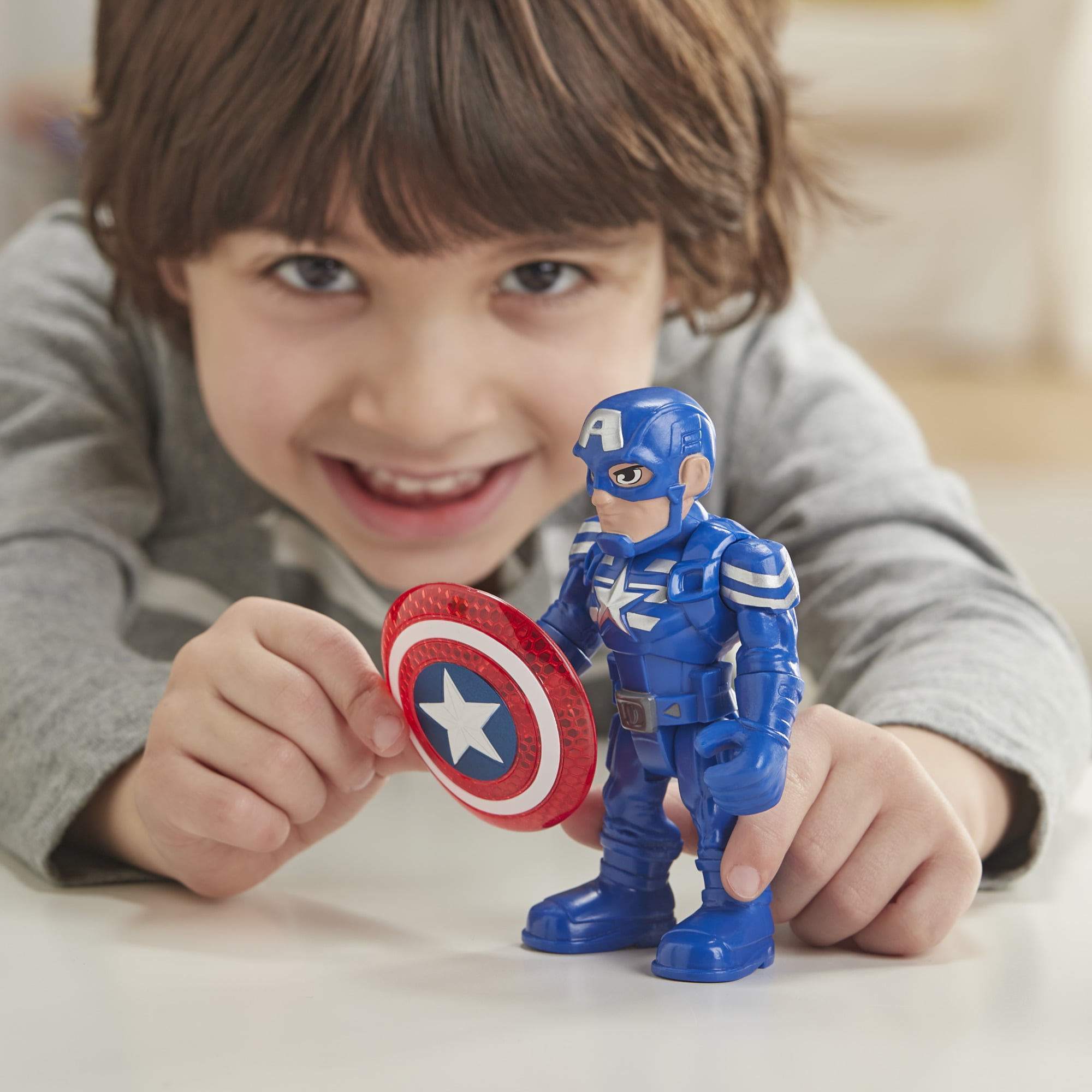 Playskool Heroes Marvel Super Hero Adventures Collectible Captain America  Action Figure 