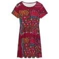 thumbnail image 3 of Mola De Panama Deer Women's Dress Short Sleeve Summer Sundress Summer Women Clothes, 3 of 7
