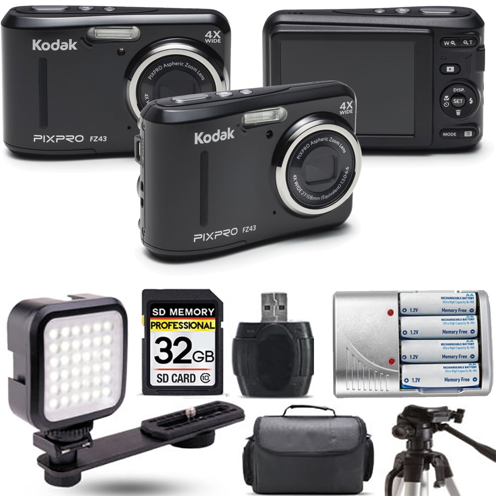Kodak PIXPRO FZ55 Digital Camera (Black) + Extra Battery + 1 Yr