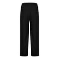 thumbnail image 4 of VEKDONE Womens Cotton Linen Long Pants Black M, 4 of 9