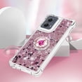 thumbnail image 5 of Case for Motorola Moto Edge 5G 2024 Case Glitter Liquid with Ring Kickstand, Cute Clear Flowing Quicksand Soft TPU Protective Grils Women Bling Case for Moto Edge 5G 2024 Rose Gold YBR, 5 of 7