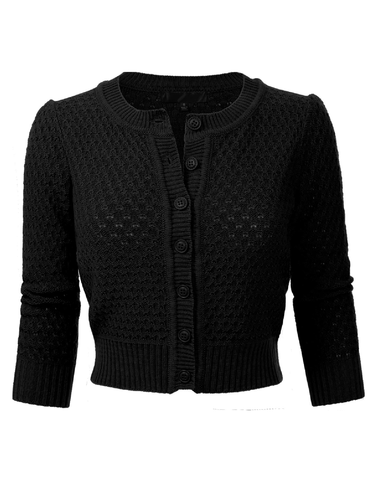 Made by Olivia Made by Olivia Women's Button Down 3/4 Sleeve Round