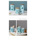 thumbnail image 2 of SYSYLY Blue Ceramic Food Storage Jars with Lid for Candy & Chocolate, Leakproof Seal, Multi-Purpose Kitchen Storage for Spices, Coffee, 2 of 13