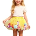 thumbnail image 3 of Byoo Little Girls Tulle Tutu Skirt Flowy Butterfly Decor Tulle Solid Cake Skirts for Kids Party Outdoor Daily Clothes for Kids, 3 of 6