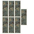 thumbnail image 4 of Ottomanson Non-Slip Rubberback Leaves 8.5" x 26" Indoor Stair Treads, 7 Pack, Seafoam Green, 4 of 12