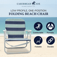 thumbnail image 6 of Caribbean Joe Folding Beach Chair, One Position with Armrests, 6 of 7