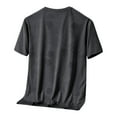 thumbnail image 7 of Fnooota Mens Casual T-shirts, Stretch Breathable Short Sleeve Relaxed Fit Summer Tops Black Size 4XL, 7 of 7