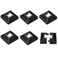 thumbnail image 1 of Unique Bargains Housse de Base de Poteau de Terrasse, 6 Pcs Support de Poteau Style Séparé 31x31mm/1.22x1.22 Pieds Base de Poteau pour Rampes à Main et d'Escalier, 1 of 5