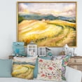 thumbnail image 2 of Designart 'Golden Grass Fields of Tuscany Italy' Country Framed Canvas Wall Art Print, 2 of 5