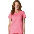 thumbnail image 1 of EON Women's COOLMAX Mock Wrap Mesh Panel Solid Scrub Top, 1 of 3