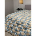 thumbnail image 2 of Moroccan Down Alternative Comforter, Geometric Design with Old Rich Royal Elements and Moroccan Star Dark, Microfiber Quilt for All Season, 5 Sizes, Black Cream Blue, by Ambesonne, 2 of 3