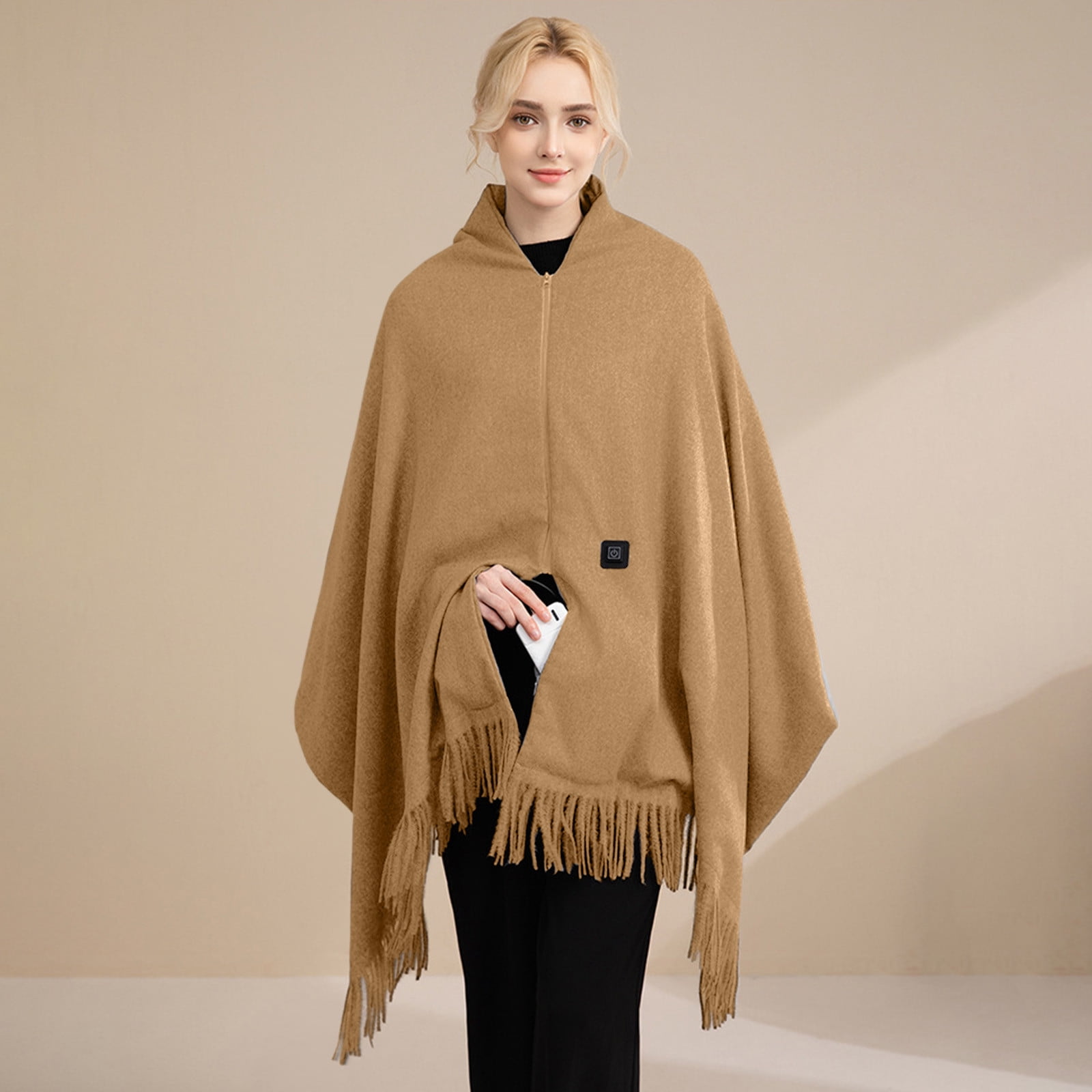 Electric Heated Shawl Wrap Wearable Soft Blanket Portable USB Heating Wrap with 3 Temperature Levels for Women Men Home Office Travel Outdoor 79x28 Inch
