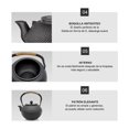 thumbnail image 4 of COWALKERS Tetera Grande de Hierro Fundido Con Infusor, Japonesa Tetsubin Para T&eacute; de Hoja Suelta y Bolsas, Negro (1200ml/41oz), 4 of 8