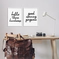 thumbnail image 6 of Stupell Industries Handsome & Gorgeous Greetings Inspirational Painting White Framed Art Print Wall Art, 16 x 20, Set of 2, 6 of 9