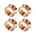 thumbnail image 1 of 4PCS Napkin Rings, Napkin Holder Ring, Hammered Design Serviettes Buckle for Wedding,Champagne Gold, 1 of 5