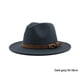 thumbnail image 3 of Sombrero de fieltro Qarigey Ala Ancha Gris oscuro 56-58cm, 3 of 6