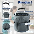 thumbnail image 3 of LELE LIFE Cleaning Caddy with Handle, Cleaning Supplies Organizer, Foldable Cleaning Supply Tote Bag Bucket with 6 Side Pockets for Housekeepers, Car Detailing, Household, Grey, 3 of 7