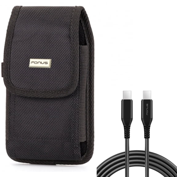 6ft Long USB-C Cable w Case Belt Clip for Samsung Galaxy S22 Ultra,S21,S21 Ultra,S21 Plus,Ultra S20 Plus,S20 Fan Edition,Fan FE 5G - PD Fast Charger Cord Power Wire, Swivel Holster Rugged