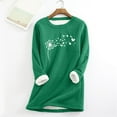 thumbnail image 2 of Sous-vêtements Thermiques pour Femmes Haut Col Rond Coupe Ample Imprimé Décontracté Chaud Manches Longues pour Automne Hiver Confort, 2 of 3