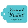 thumbnail image 1 of 100 PCS Rectangular Personalized Wedding Favor Gift Paper Tags Custom Made Hang Tags - Colors Available, 1 of 1