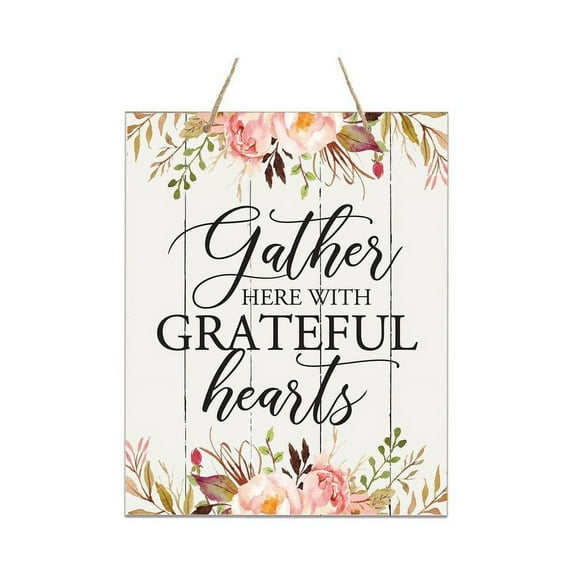 LifeSong Milestones Distressed Wall Sign Gather Here With 4