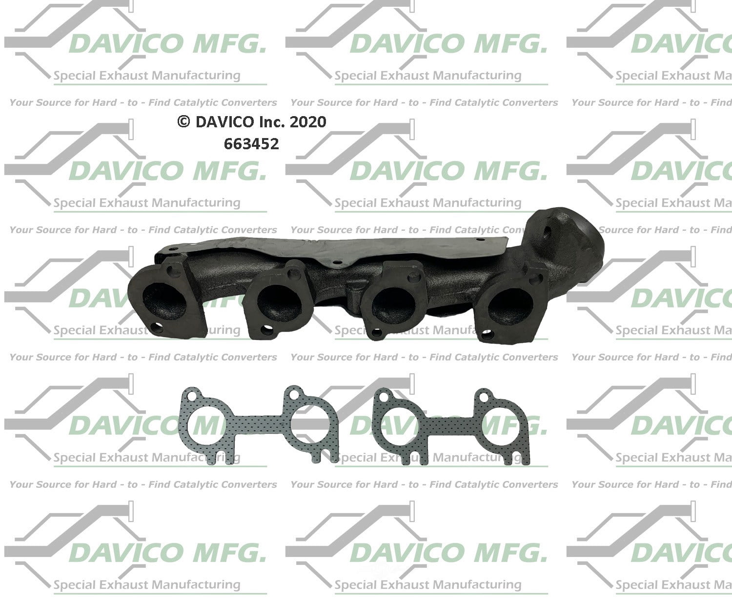 Davico Mfg 663452 Stand alone Exact-Fit exhaust manifold