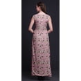 thumbnail image 4 of Bimba Robe Maxi Sans Manches à Fente avant Imprimée Feuilles Été Printemps pour Femmes - Très Petit, 4 of 5