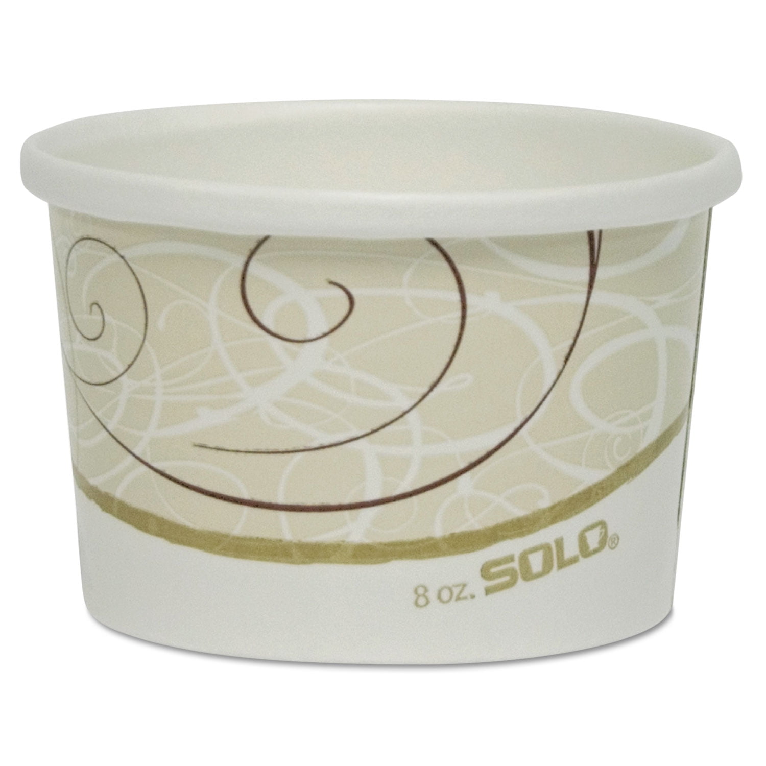 SOLO Flexstyle Double Poly Paper Containers 8 oz Symphony Design 25/Pack H4085SYM