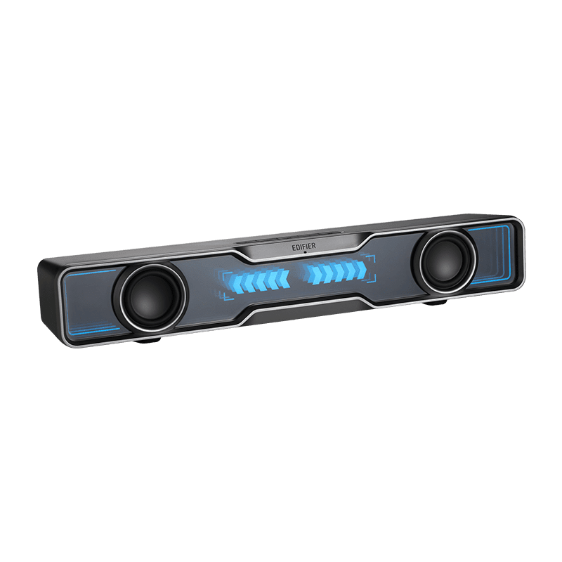 Edifier QS30 Multimedia Soundbar, Bluetooth V5.4 Enhanced Bass Integrated Mic with Dynamic Lighting Multiple Sound Effects, USB Powered Speaker for Desktop PC Laptop Tablets - Black