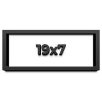 19x7 Shadow Box Frame Black | 1 inches Deep Real Wood Contemporary Shadowbox Display Frame | UV