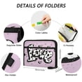 thumbnail image 3 of Accordion File Organizer with Zip Closure 13 Pockets Expanding File Folder Letter A4 Paper Document Organizer for Home Office Black Font Love, 3 of 7