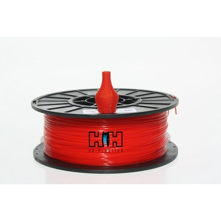H&H 3D PLA 3D Printer Filament 1.75mm 1kg Spool Translucent Red