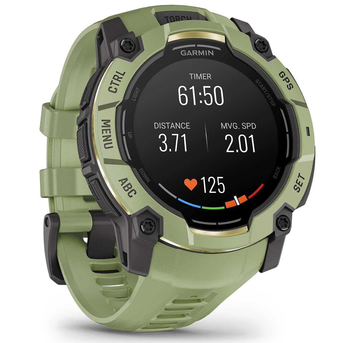 Garmin Instinct 3 Alpine Rush AMOLED (Fern Green, 50 mm) Outdoor GPS Smartwatch Bundle with PlayBetter Portable Charger & HD Screen Protectors