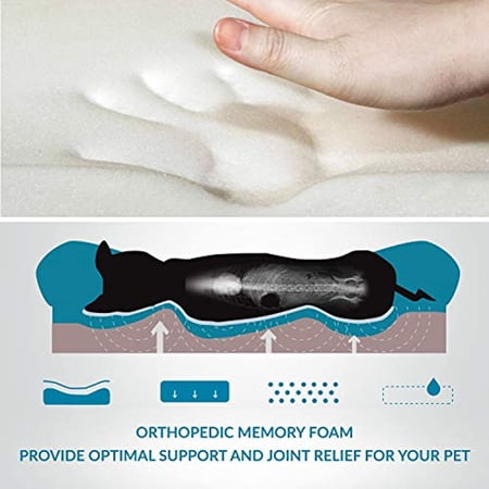 Bedsure Orthopedic Pet Sofa Beds for Small  Medium  Large Dogs - Large Dog Beds - Memory Foam Couch Dog Bed with Removable Washable Cover - Bolster Dog Beds  Nonskid Bottom