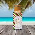 thumbnail image 3 of Carolines Treasures SS4550MUK Maltese Candy Cane Holiday Christmas Ultra Hugger for slim cans Slim Can multicolor, 3 of 6