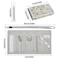thumbnail image 3 of JIALIOU Nylon Trifold Card Wallet with ID Window Zipper Pocket for Men Women Teen Pastel Colors Flower and Leaf, 3 of 7